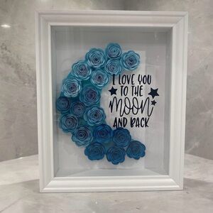 Custom floral shadow box